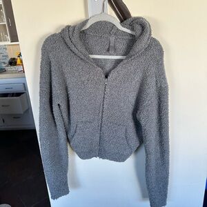 Cute terry jacket skims grey